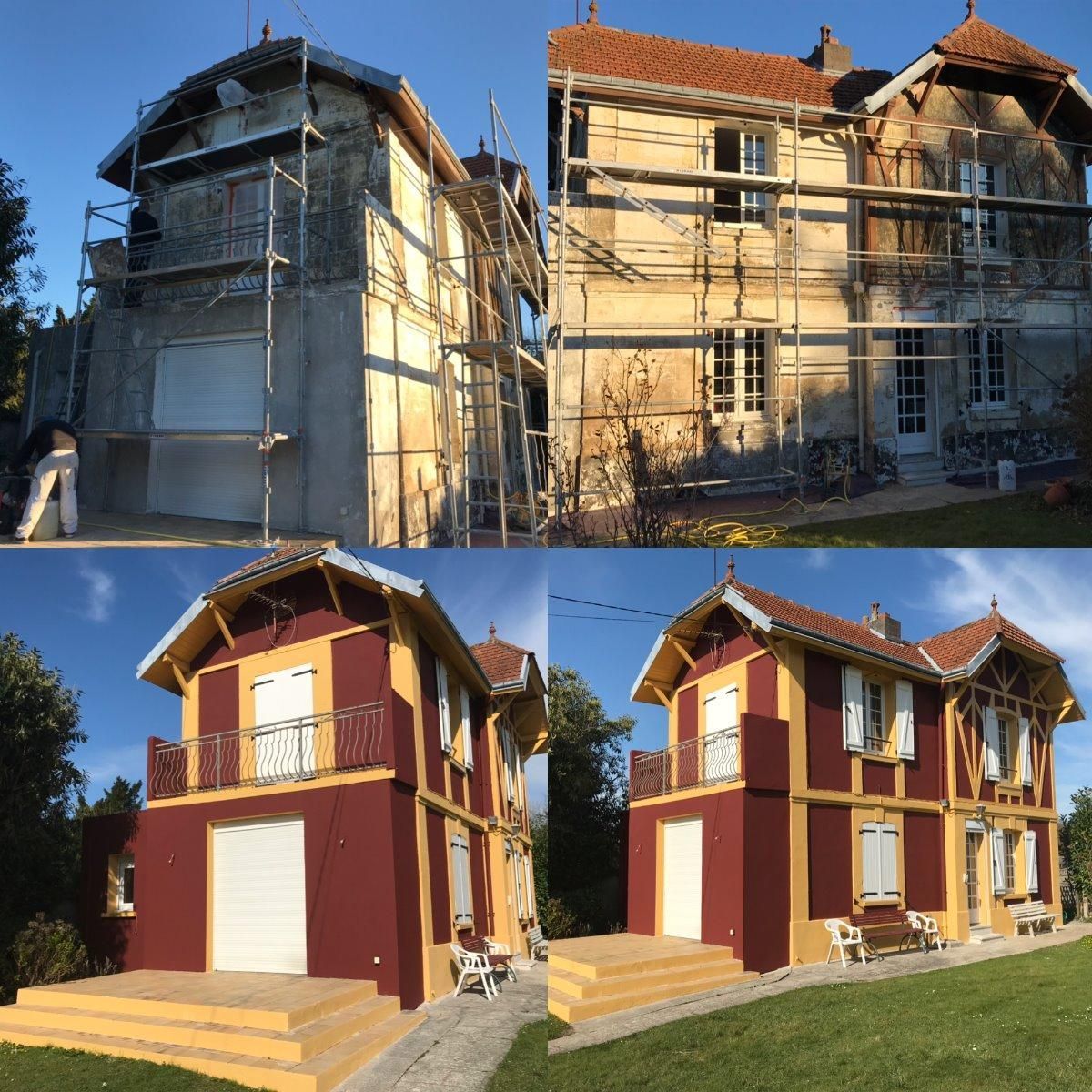 Ravalement de façade avec peinture
