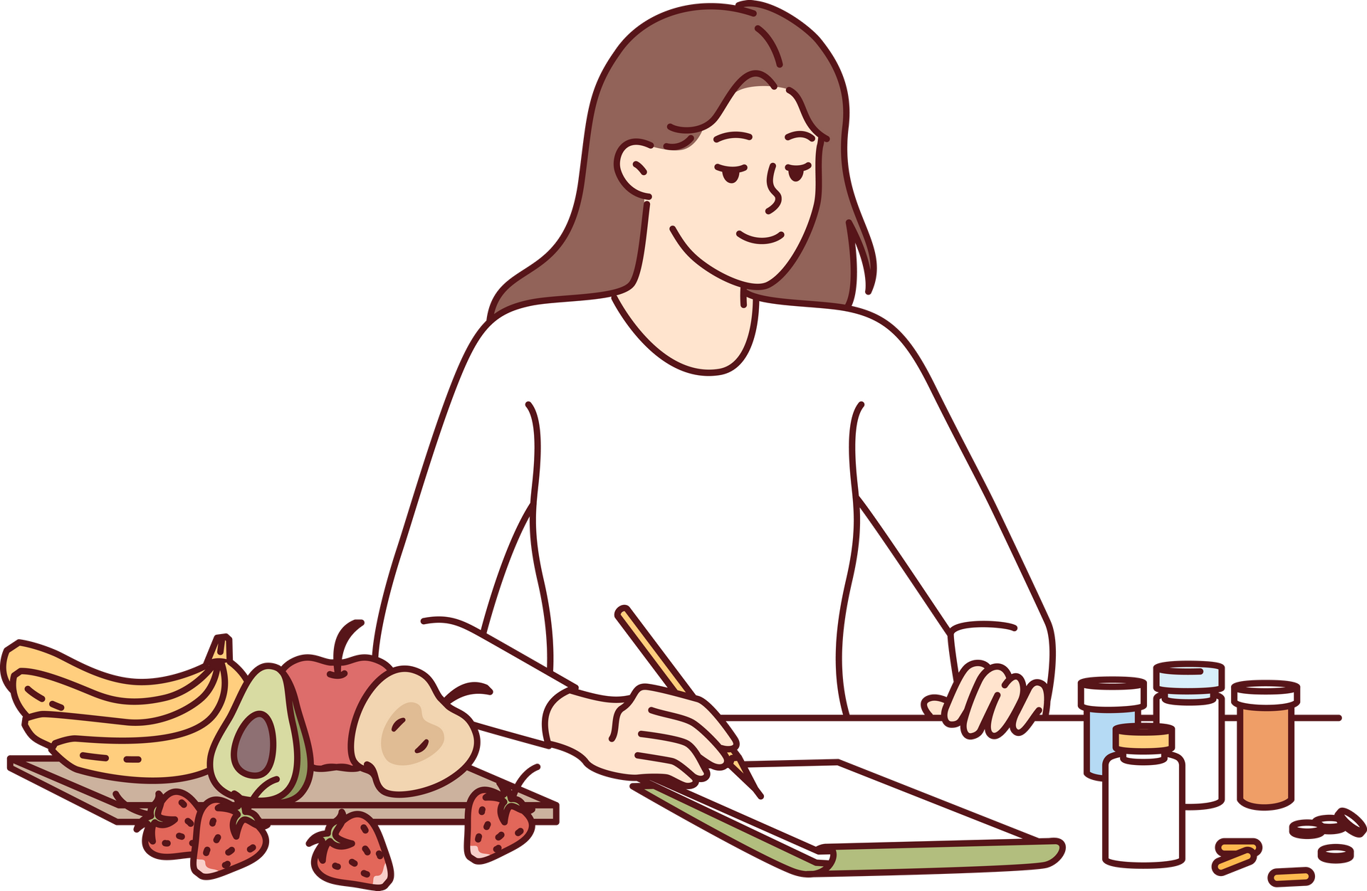 Une femme écrit