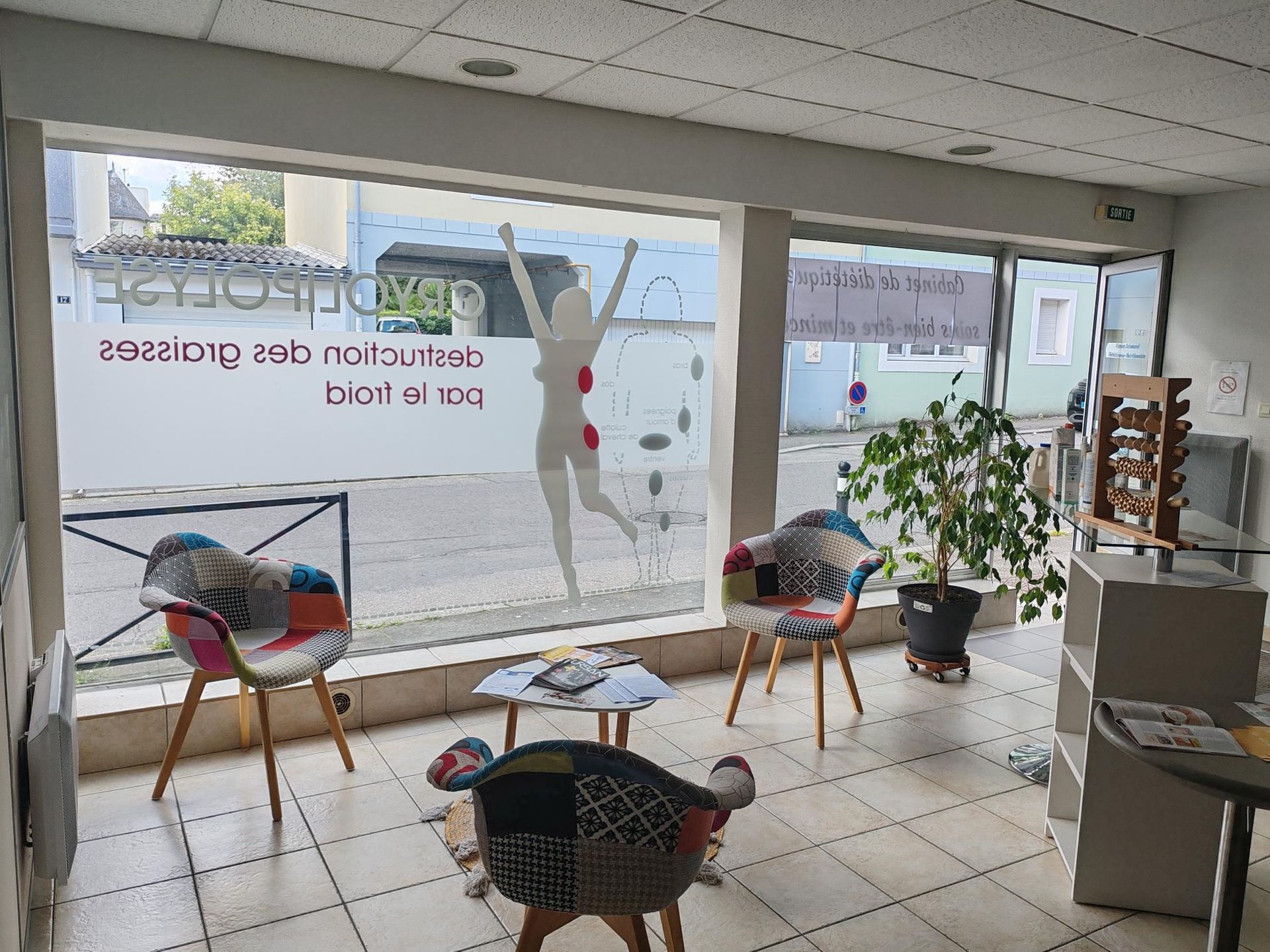 La salle d'attente du cabinet.