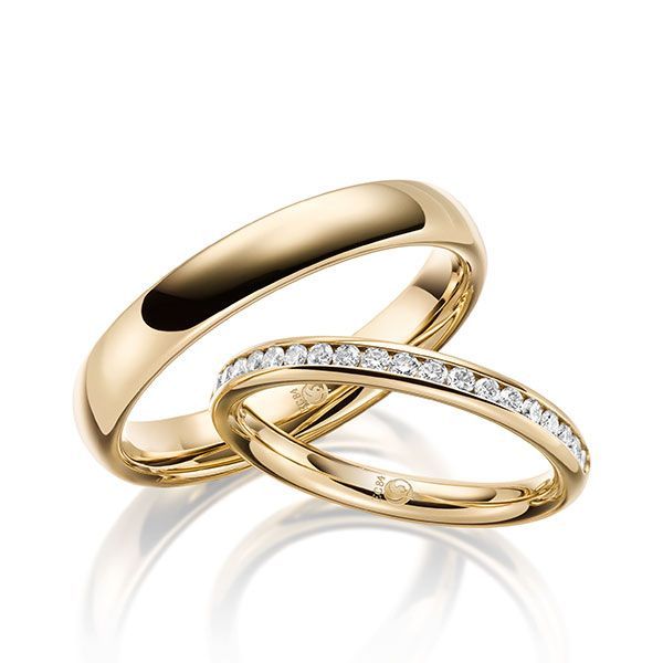 Bild von Trauringen / Verlobungsringen in in gelbgold