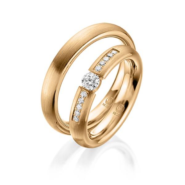 Bild von Trauringen / Verlobungsringen in rosegold