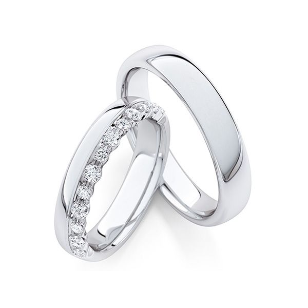 Bild von Trauringen / Verlobungsringen in weißgold