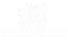 Logo Goldenes Fass Meissen in weiß