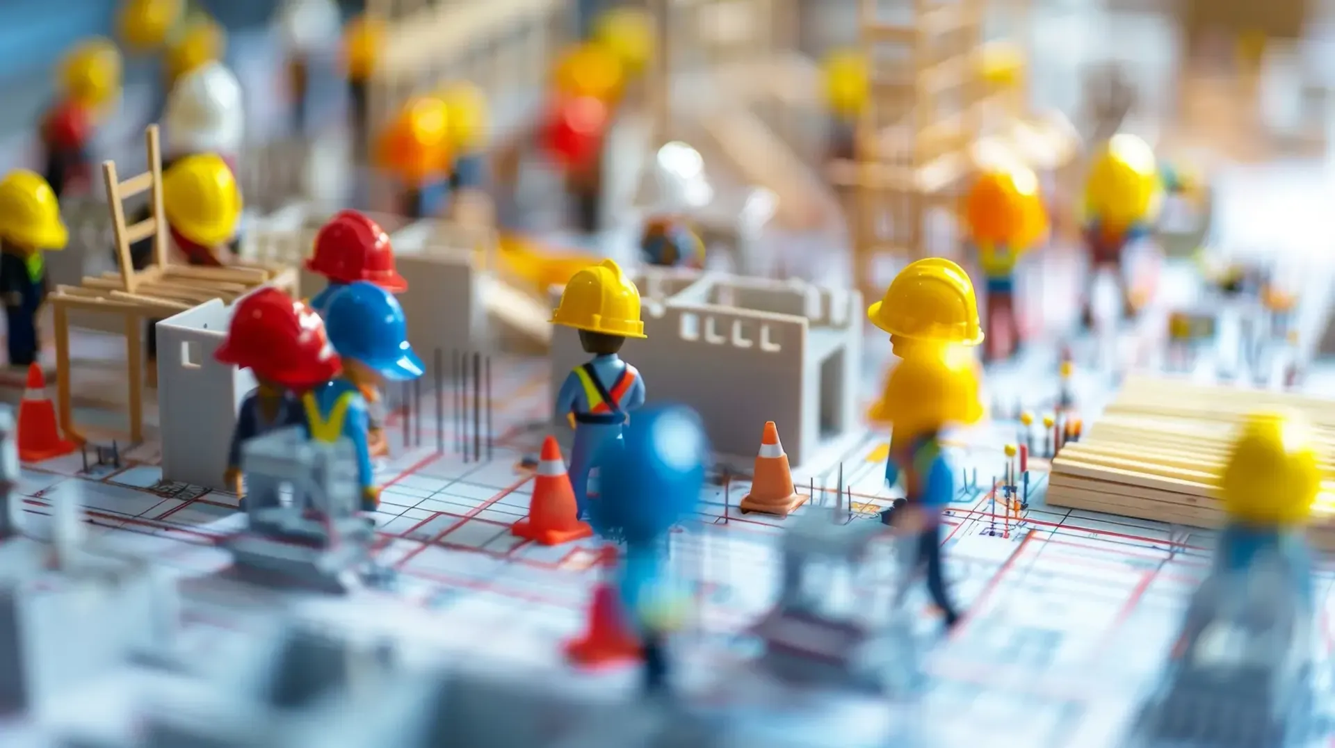 Industriemaschinen mit grünen und violetten Rohren, einem weißen Tank und Messgeräten in einer Fabrikumgebung.