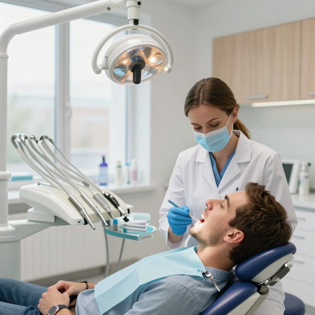 Sonrisa luminosa tras blanqueamiento o carillas en clínica dental