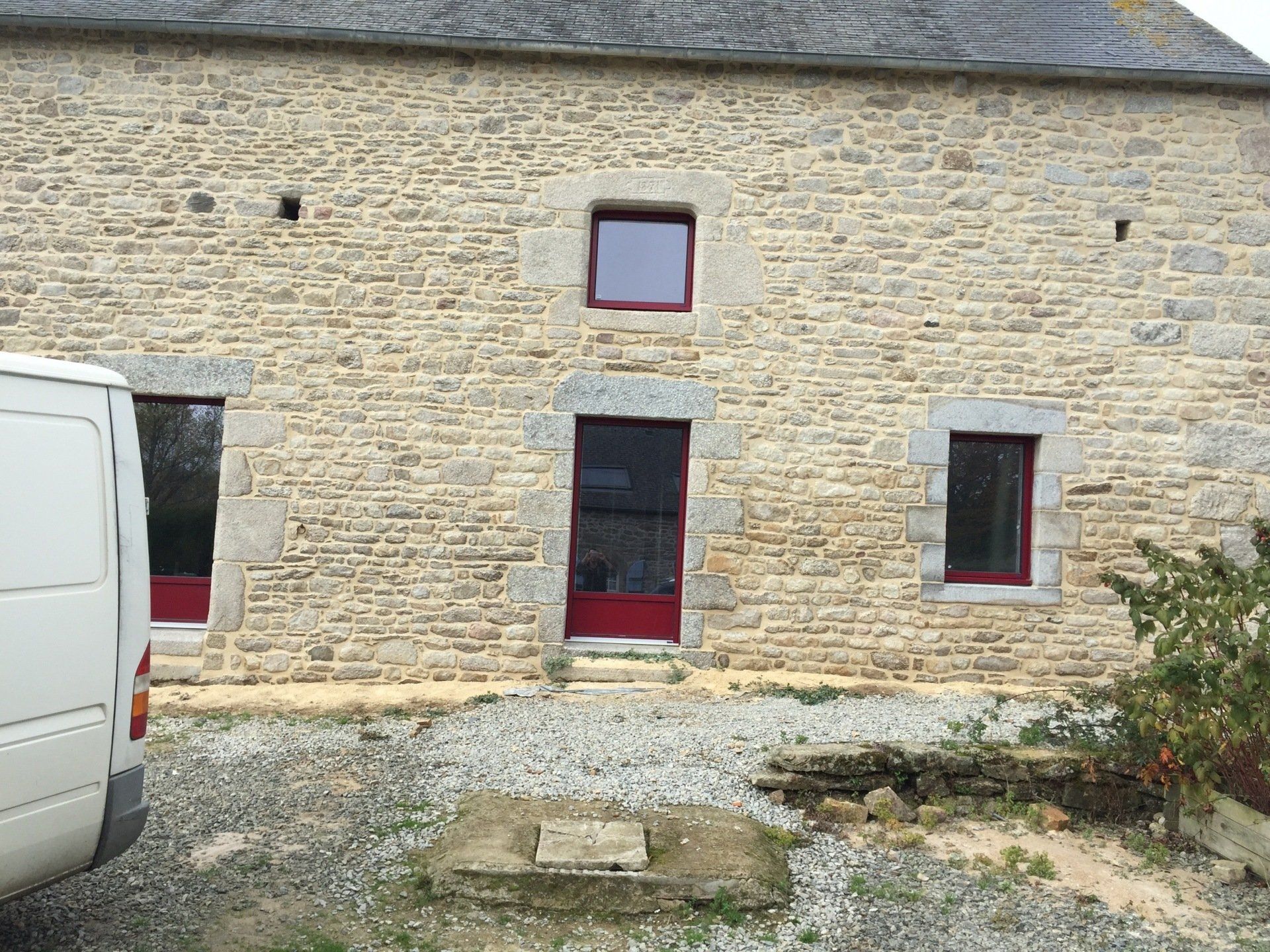 Joint de pierre enduit à la chaux