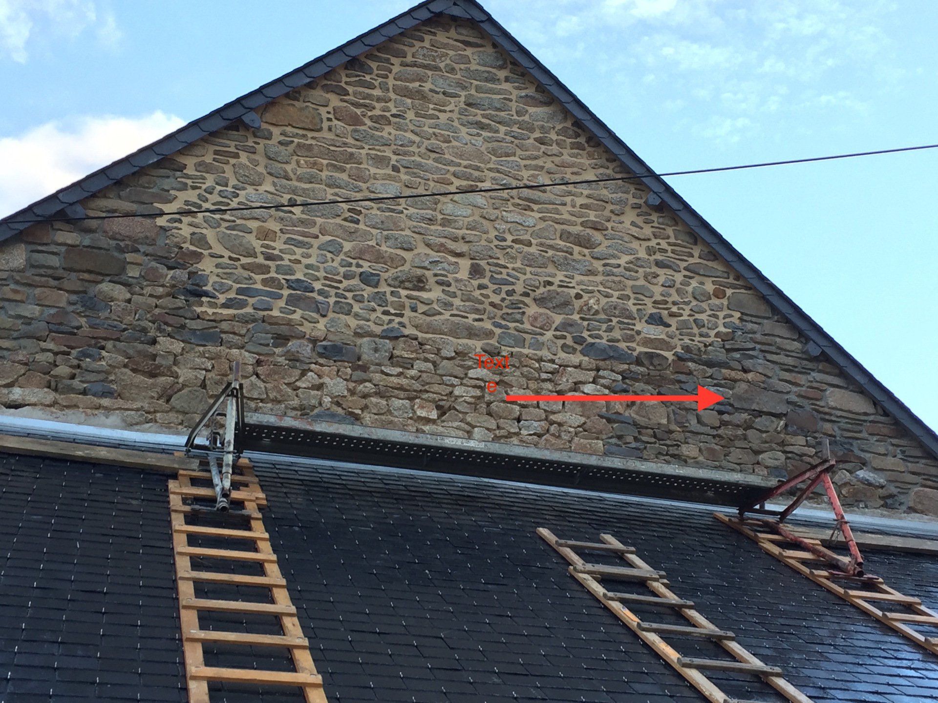 Pignon en cours de réalisation