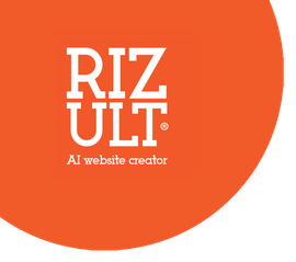 A logo for riz ult a website creator