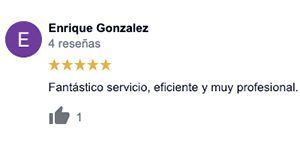 Enrique gonzalez 4 reseñas fantastico servicio , eficiente y muy profesional.