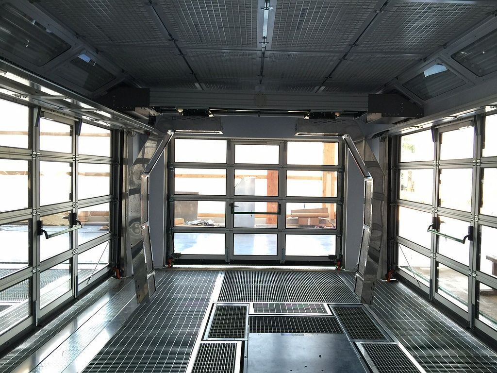 verschiebbare Lackierkabine