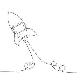 Illustration fusée au crayon