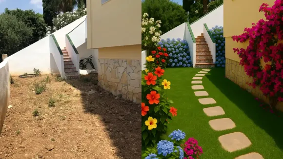 Antes y después de un jardín: l