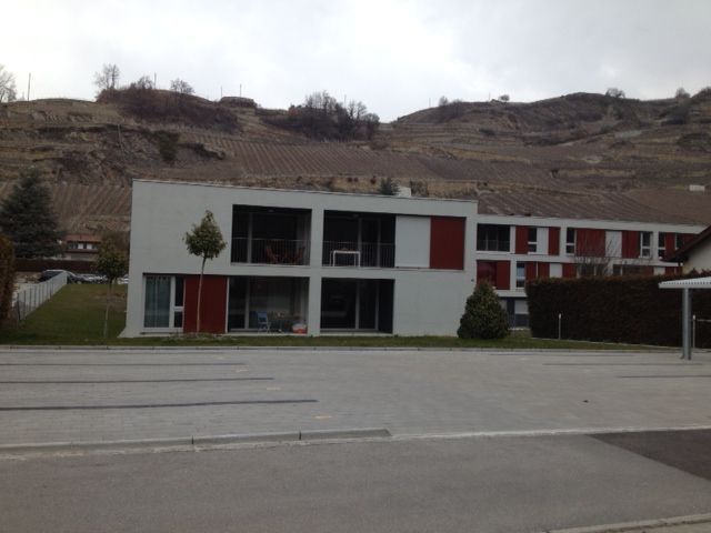 Immeuble à Sion par Varone Architecte, 2016, fin de chantier