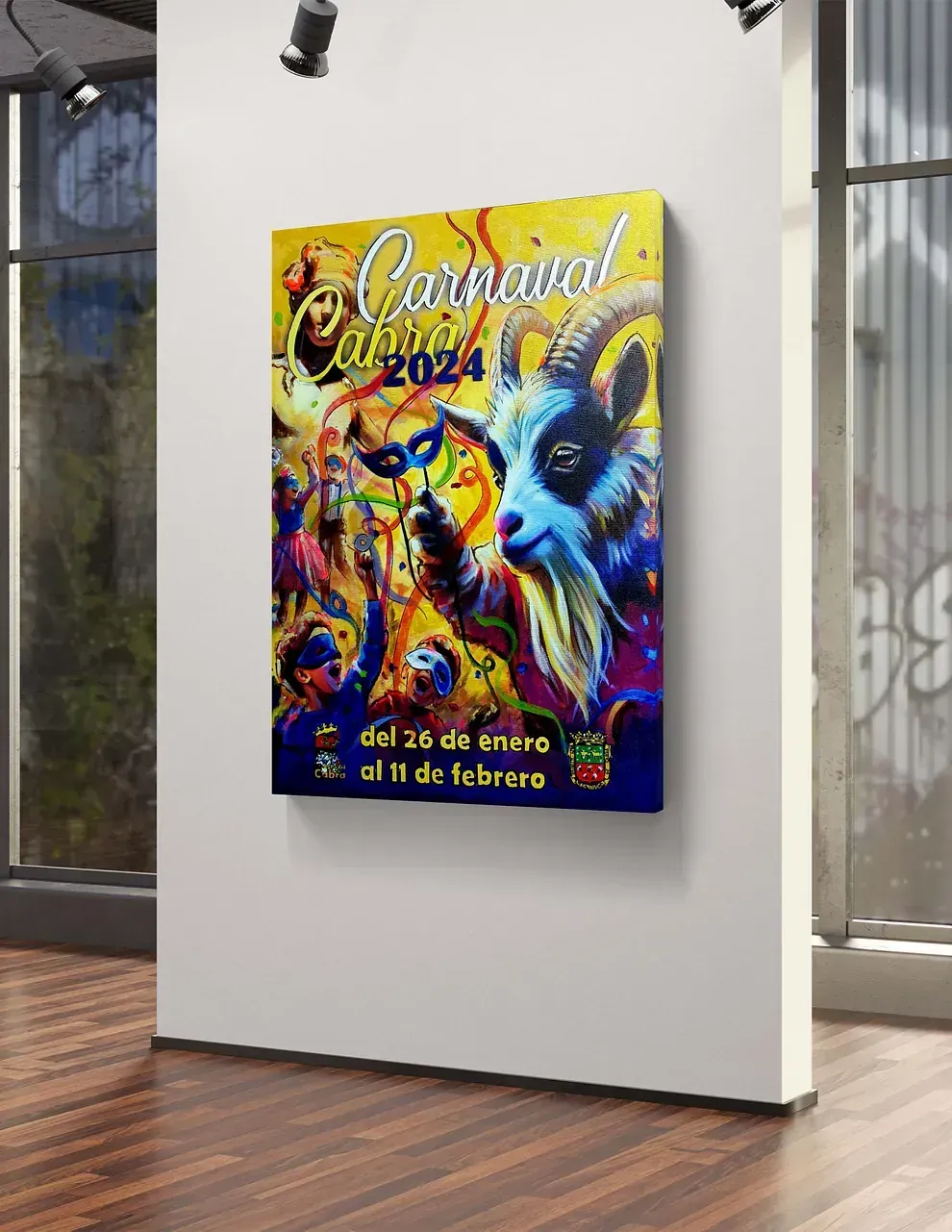 Un cuadro en una pared que dice carnaval.