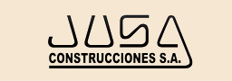 A logo for a company called jusa construcciones s.a.
