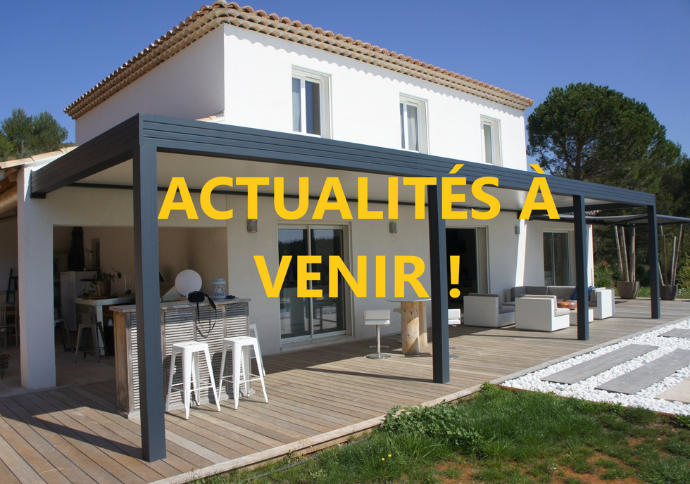 Image d'une pergola avec annonce des actualités à venir