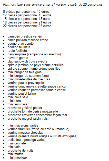 Nos pièces cocktails