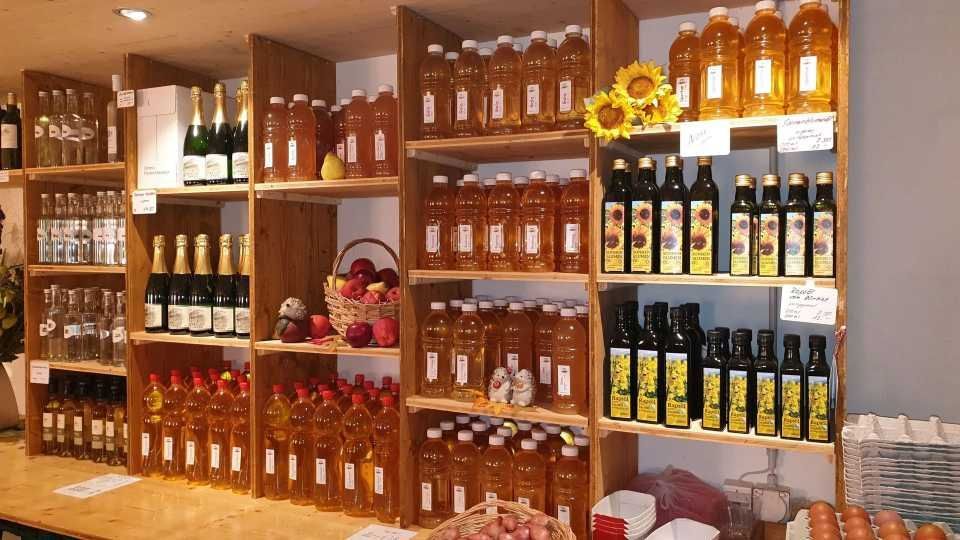 Getränke im Hofladen der Grimm Obst & Gemüse AG