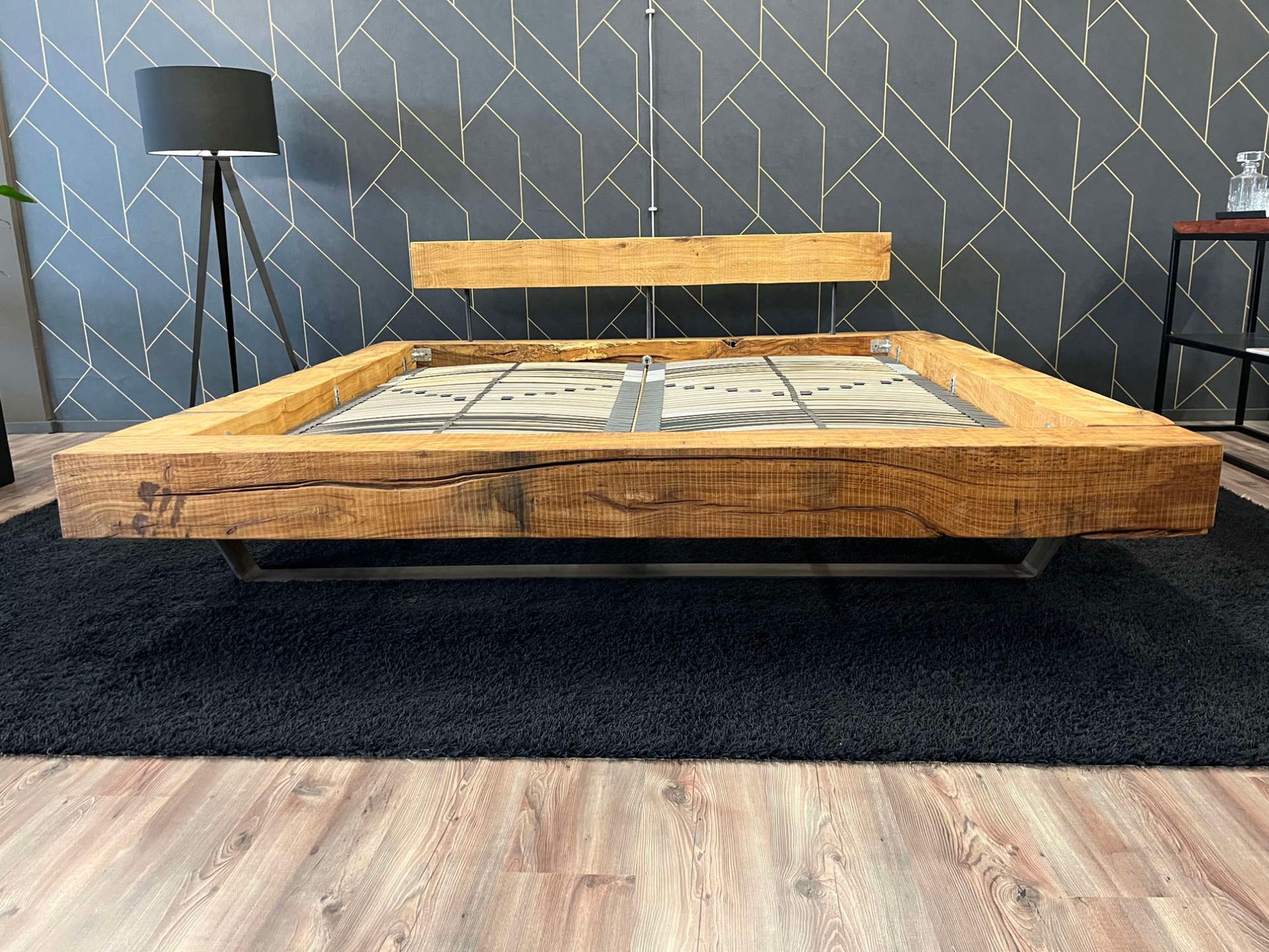 Balkenbetten Modell Tender Steel Eiche