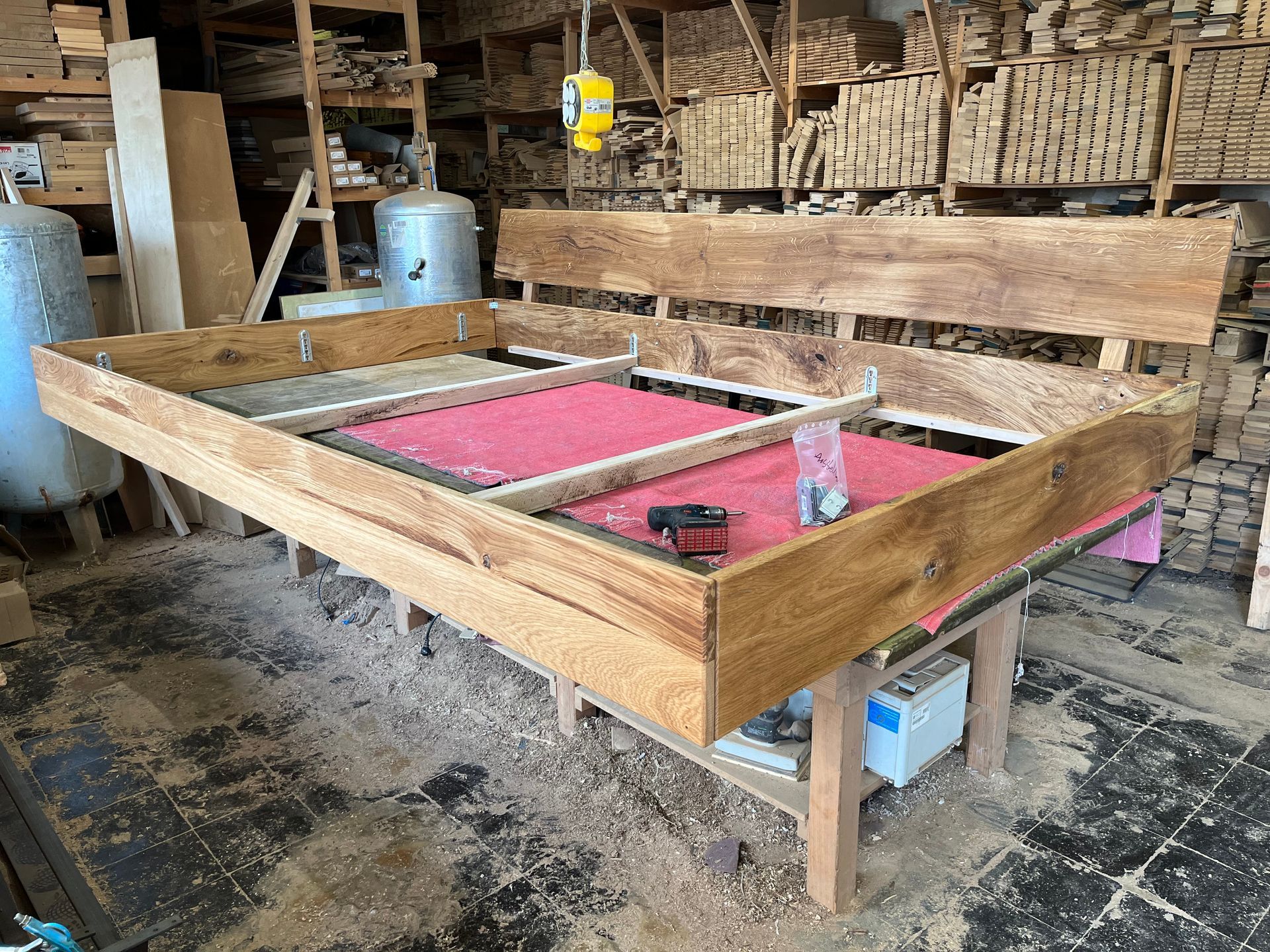 Familienbett Herstellung in der Schreinerei und Manufaktur Möbel Specht