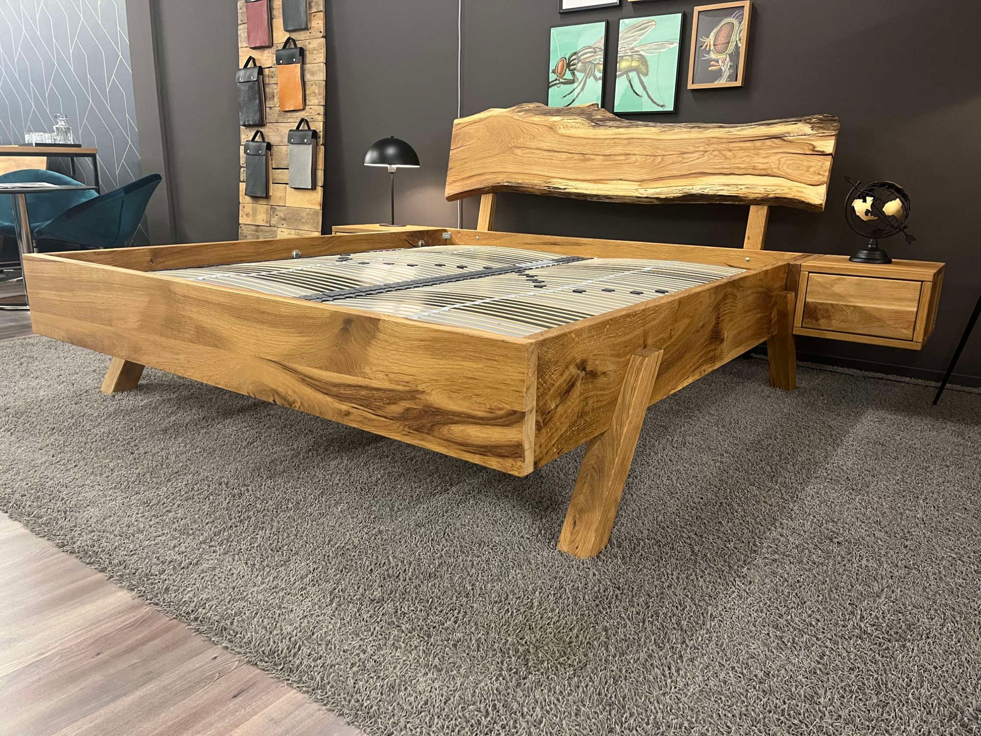 Massivholzbett Modell Rustic Eiche