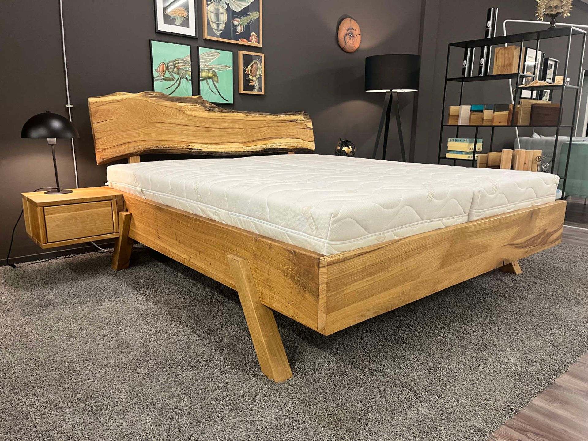 Massivholzbett Modell Rustic Eiche