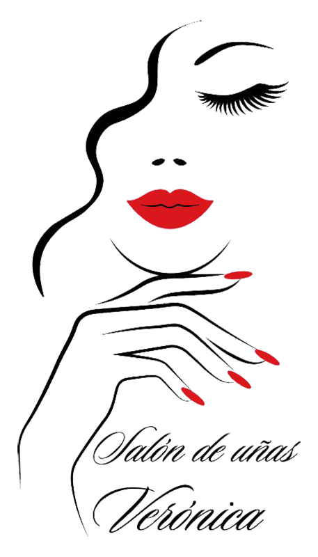 Un dibujo de la cara de una mujer con labios rojos y uñas rojas.