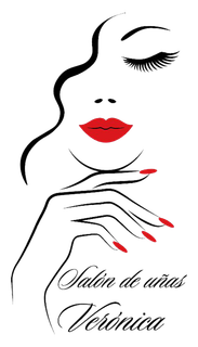 Un dibujo de la cara de una mujer con labios rojos y uñas rojas.