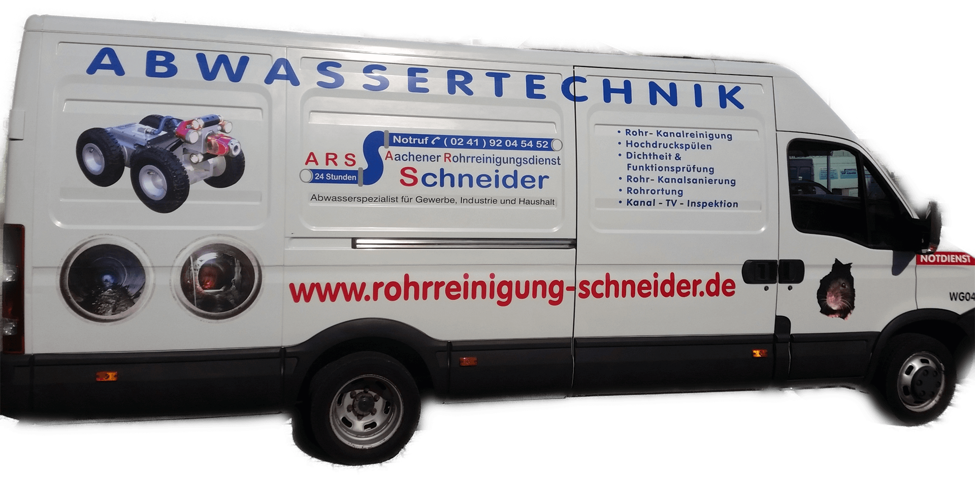 Firmenfahrzeug Abwassertechnik Schneider Firmenfahrzeug Abwassertechnik Schneider