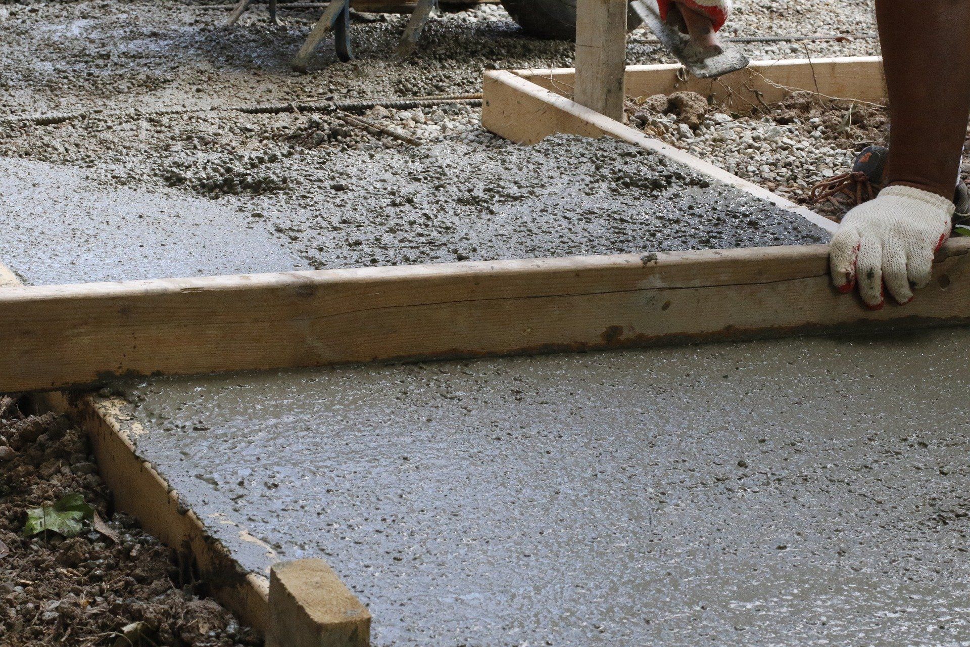 Création d'un dallage extérieur en béton