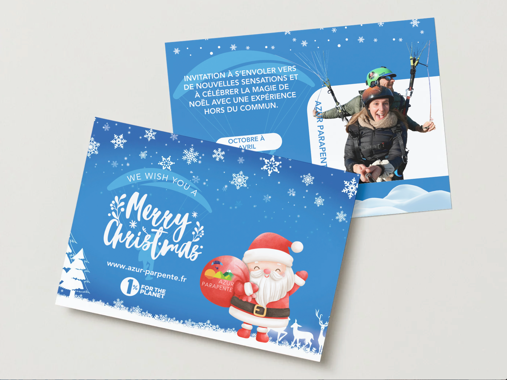 Un cadeau complet ! Vol en parapente biplace et l'option photo/vidéo incluse. Le Père Noël s'est surpassé cette
année ! Souvenirs inoubliables assurés.