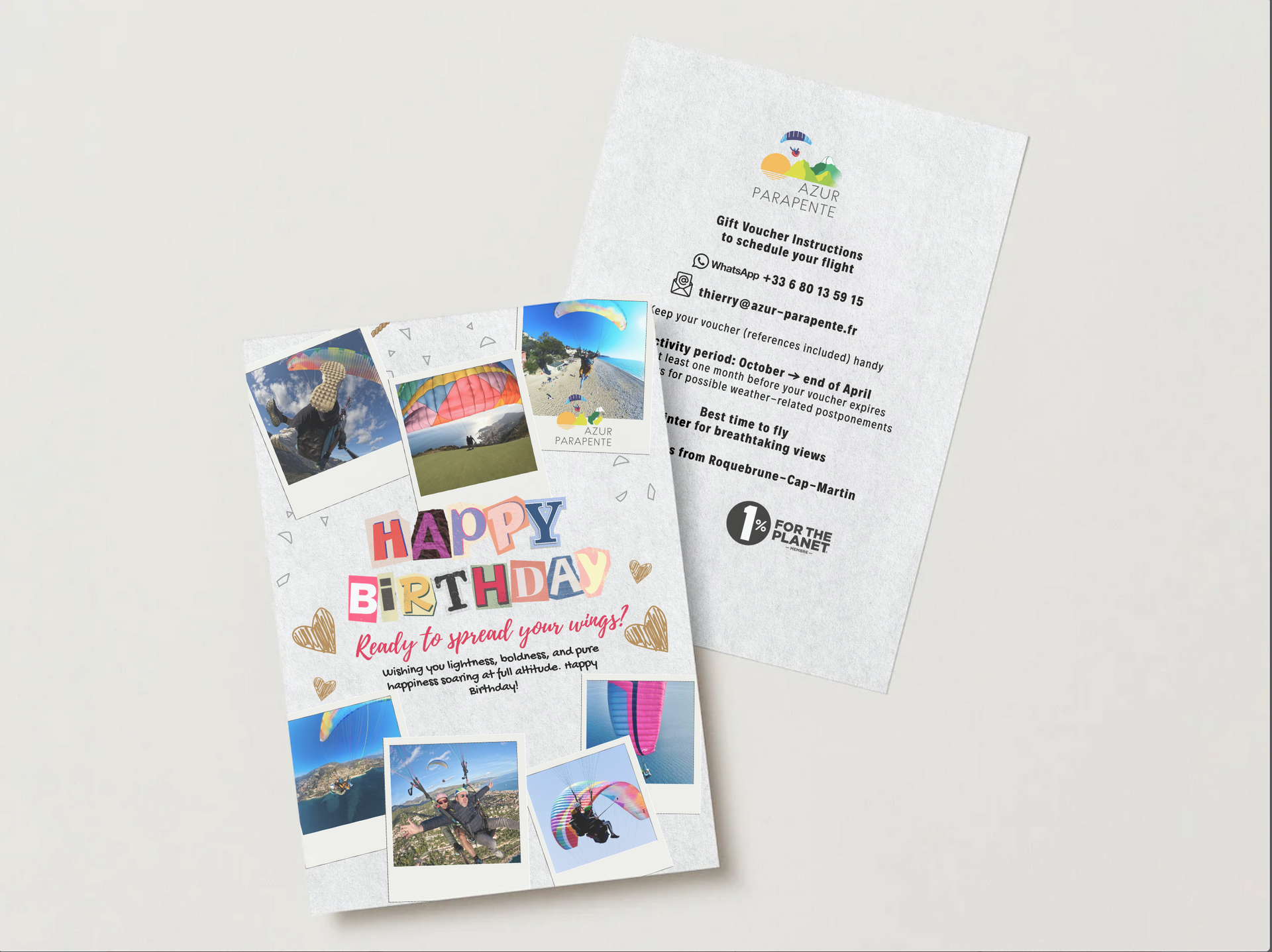 aerial experience, birthday gift, French Riviera