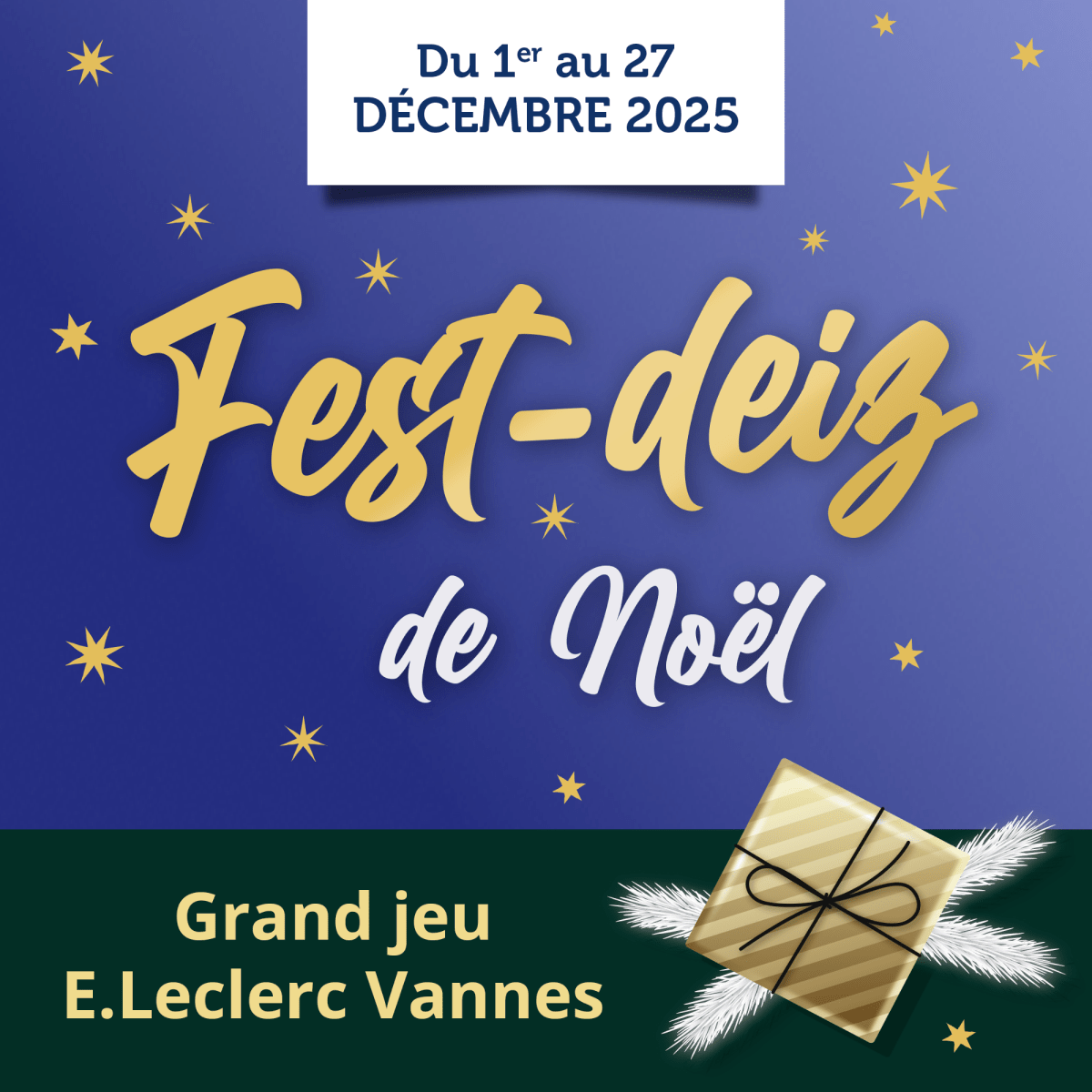 Du 1er au 27 décembre 2025, Fest-deiz de Noël, Grand jeu E.Leclerc Vannes.