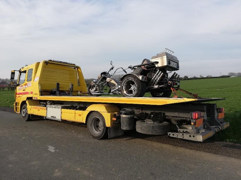 Un dépannage de moto