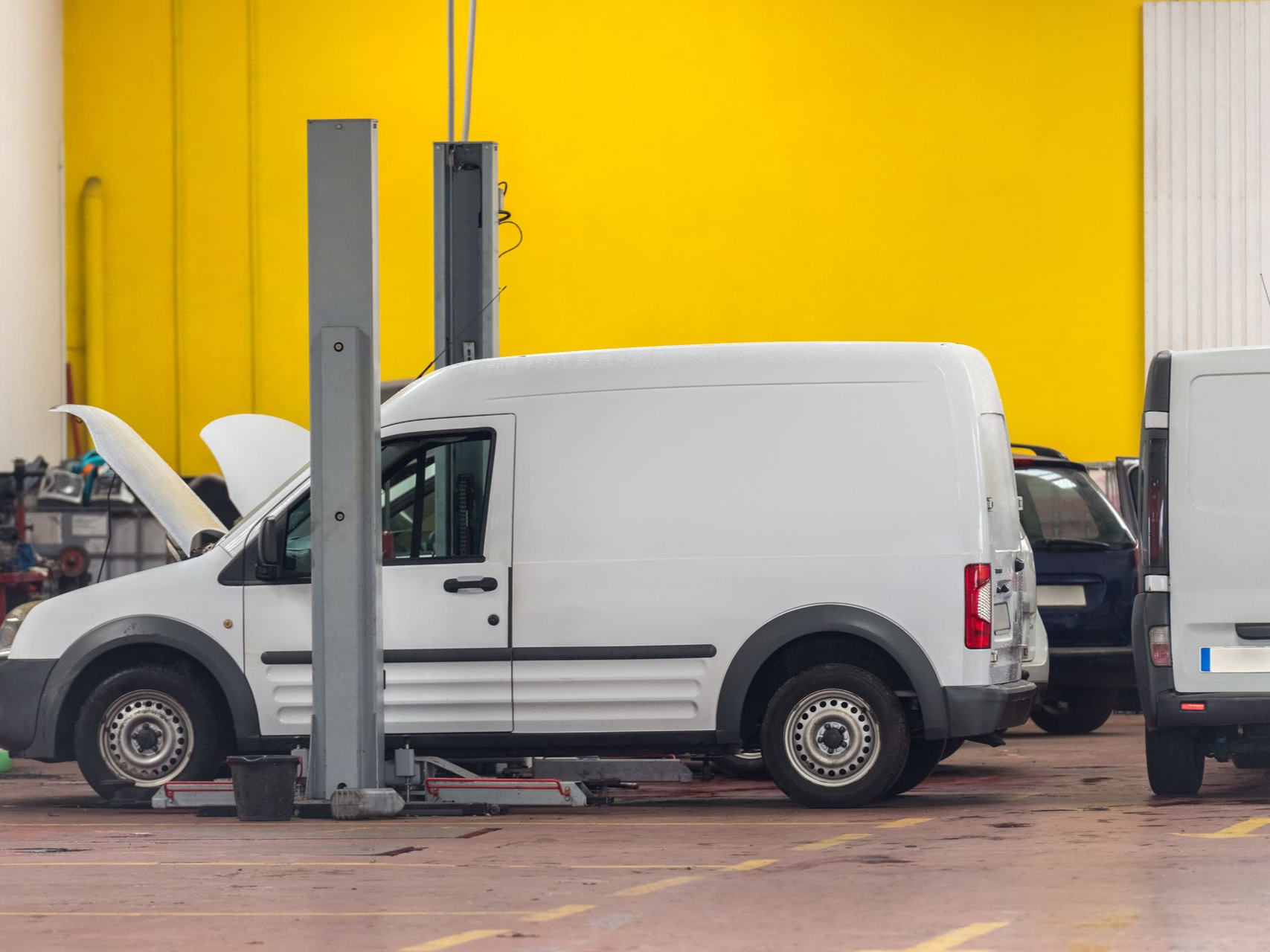 Intérieur d'un atelier mécanique