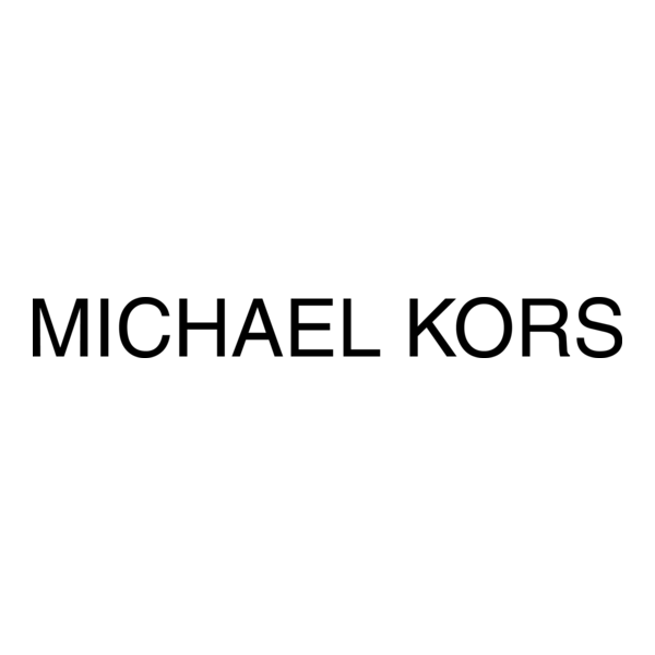 Michael Kors merkið í svörtum texta á hvítum bakgrunni