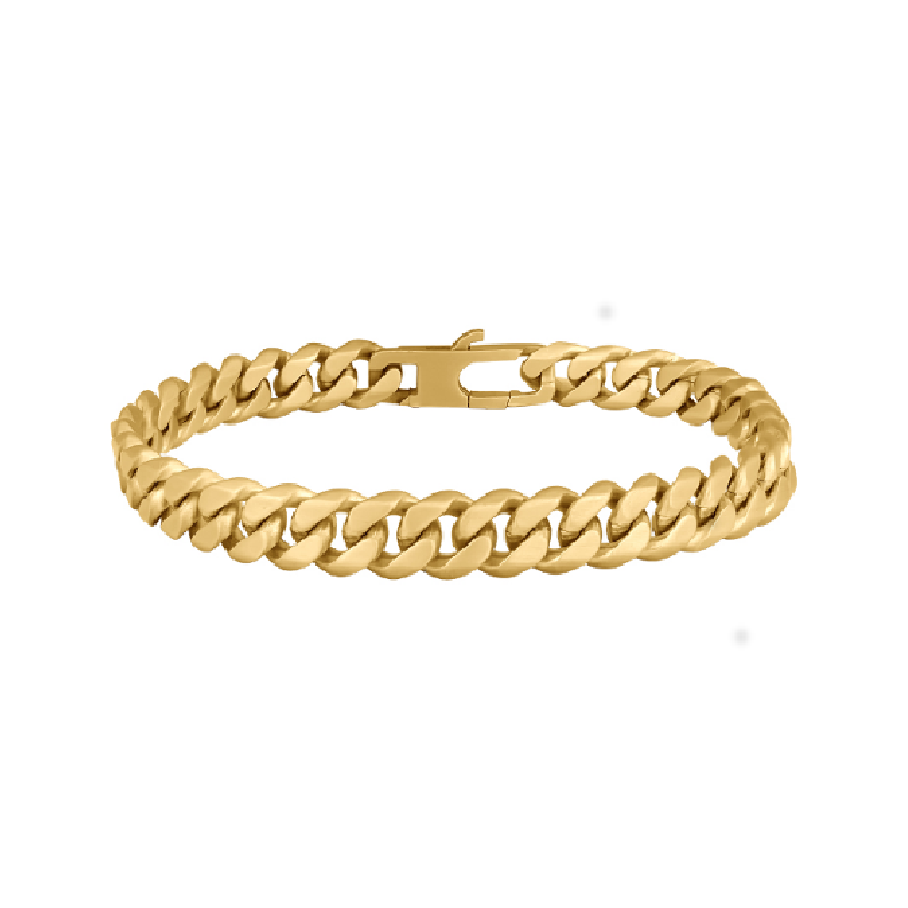 SON Armband 23cm Stál/gullhúðað matt