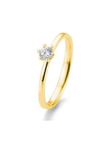 SOLITAIRE 14k gullhringur 0,15ct demantur