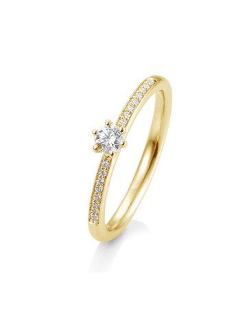 SOLITAIRE 14k gullhringur 0,23ct demantar