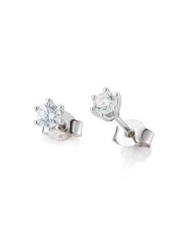 14k Gull - Demantslokkar - 2 x 0,15ct
