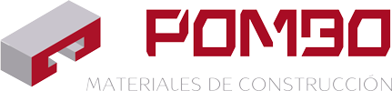 Un logotipo rojo y blanco para una empresa llamada Pombo.