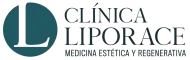 Logotipo de Clínica Liporace con monograma en color turquesa y el texto «Medicina Estética y Regenerativa»