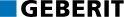 Das Logo von Geberit besteht aus einem blauen Quadrat, gefolgt von dem schwarzen, fettgedruckten serifenlosen Schriftzug „GEBERIT“.