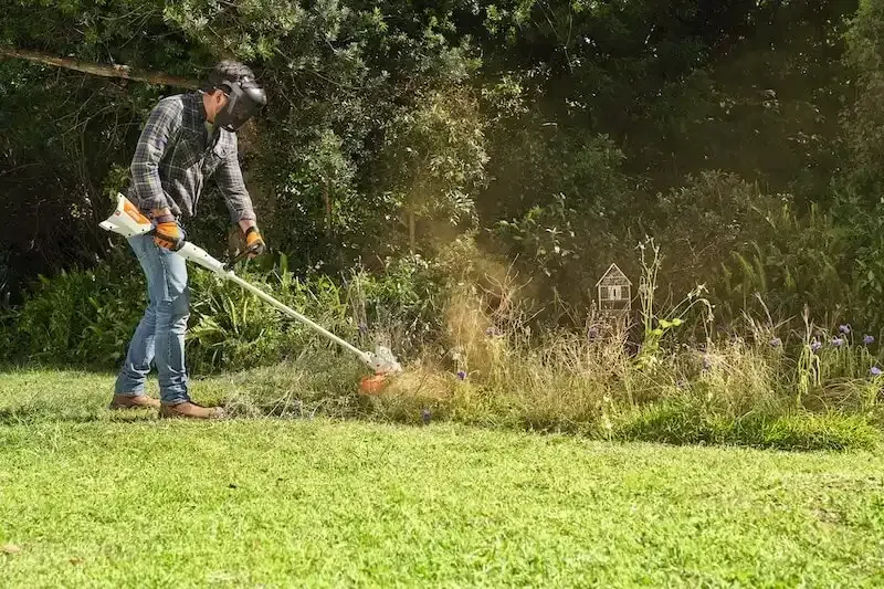 Residuos tras el desbroce del jardín