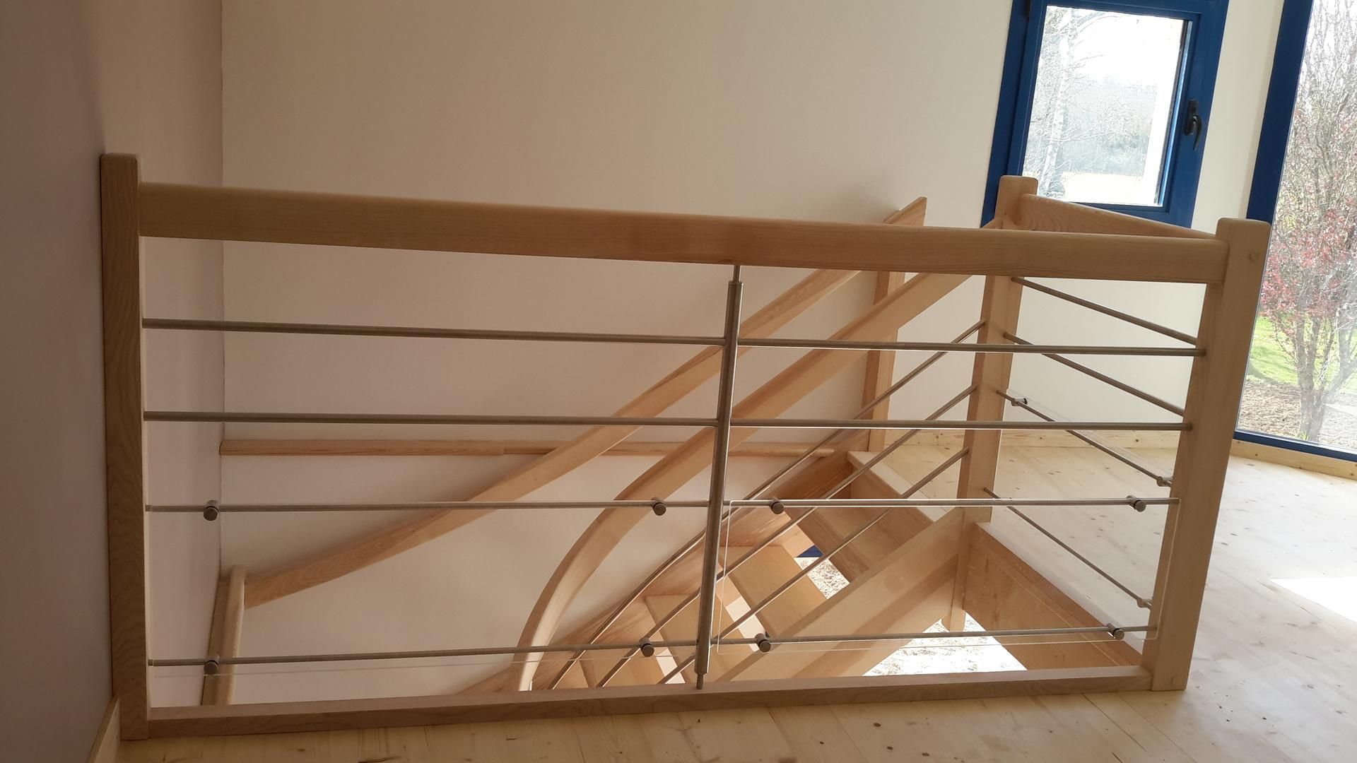 Garde-corps escalier en bois
