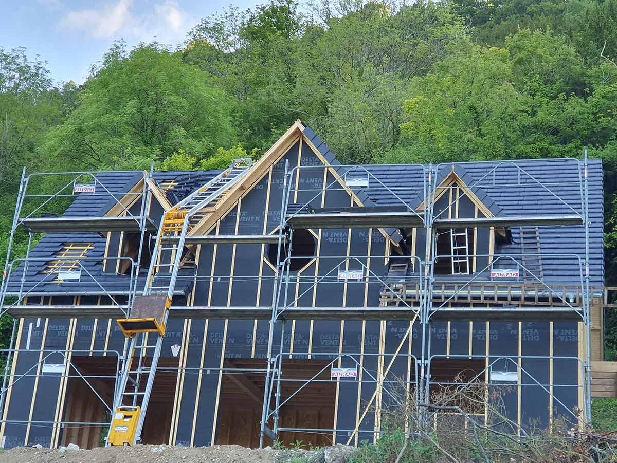 Photo d'échafaudage de maison