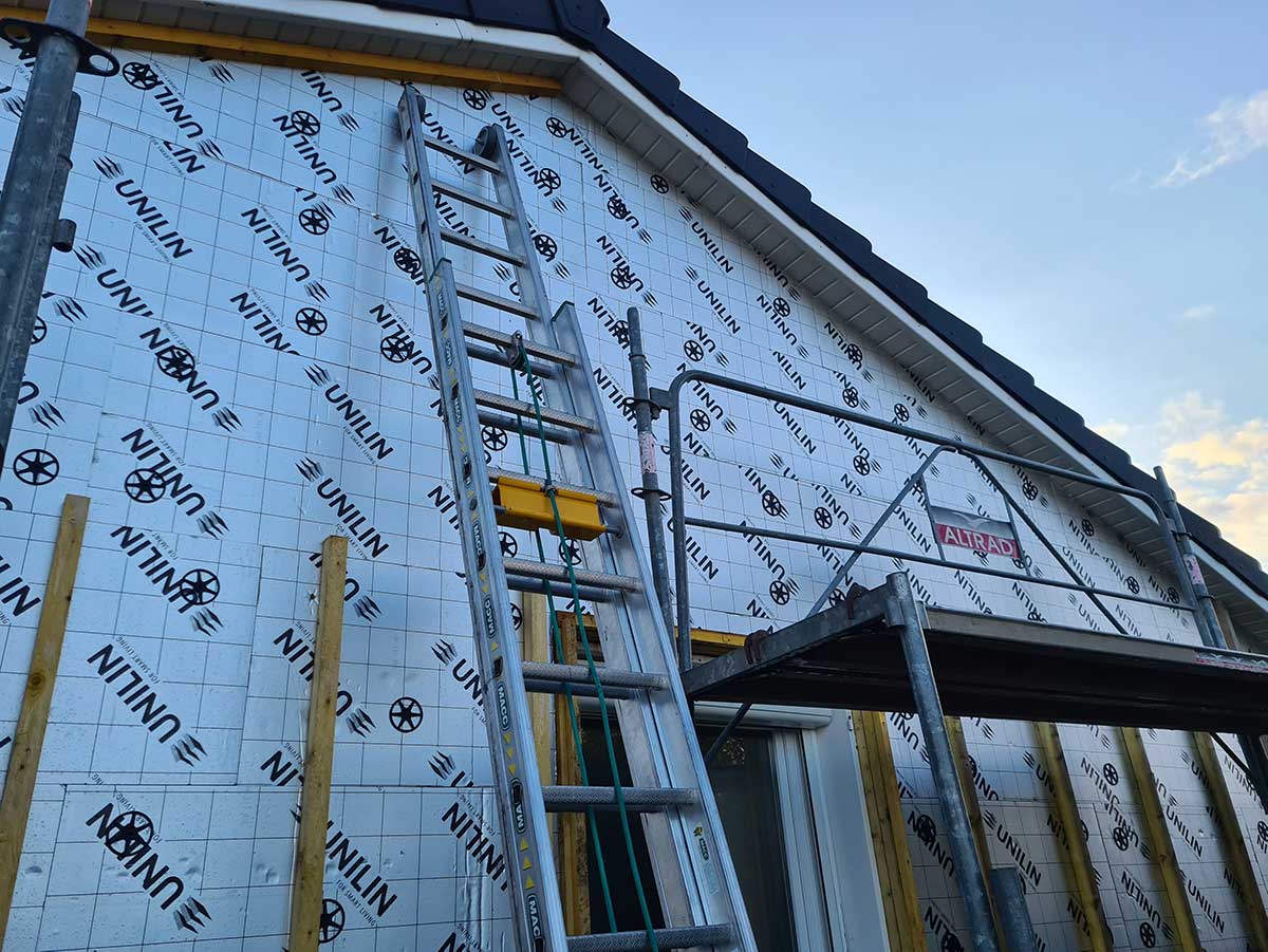 Photo de réalisation Isolation extérieur avec echelle