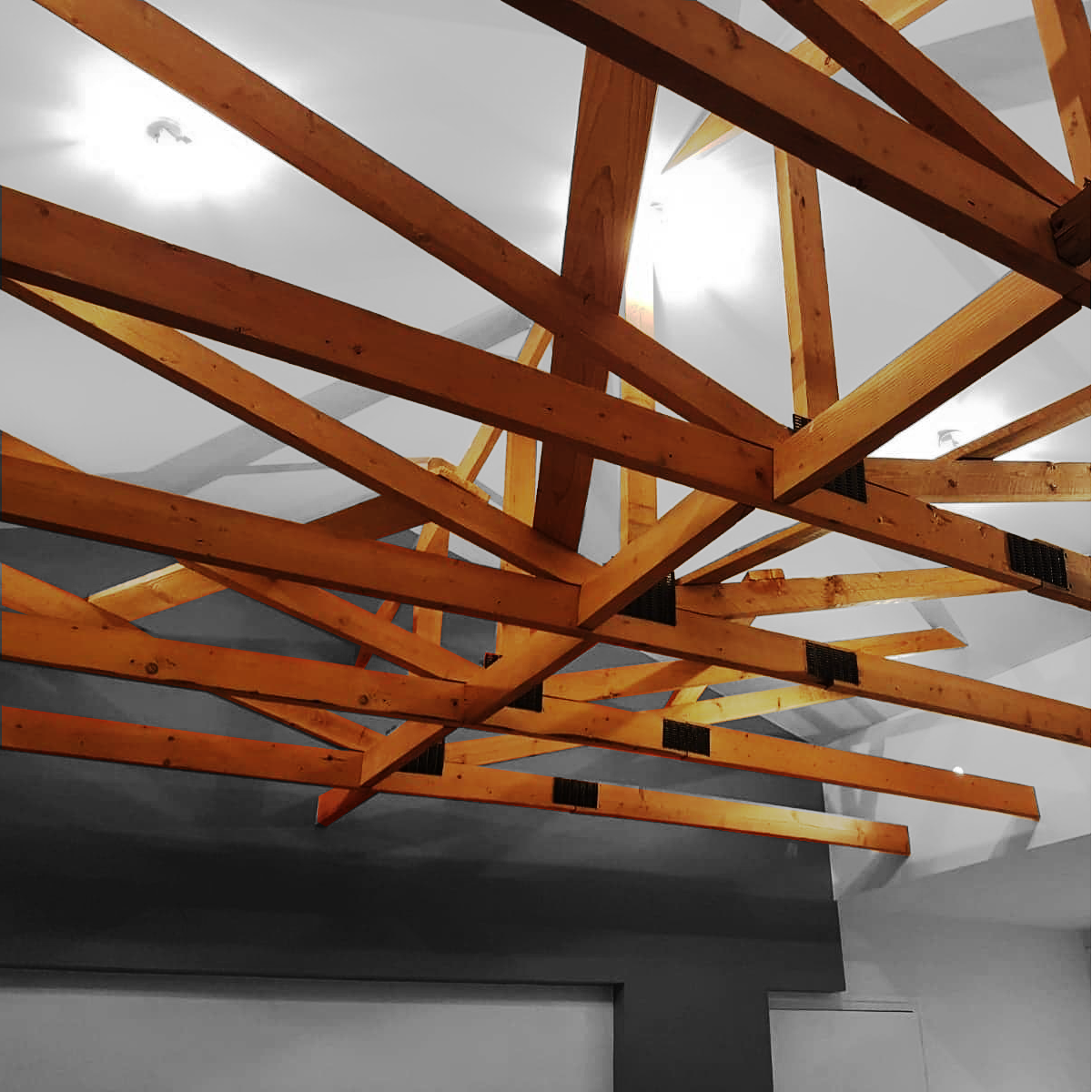 Structure en bois de la toiture