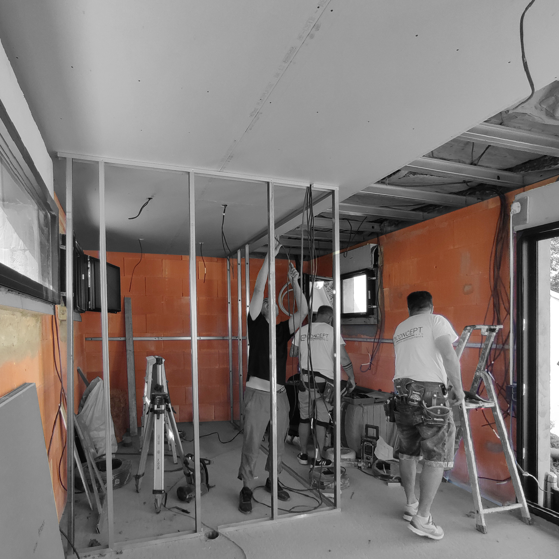 Intérieur d'une extension de maison