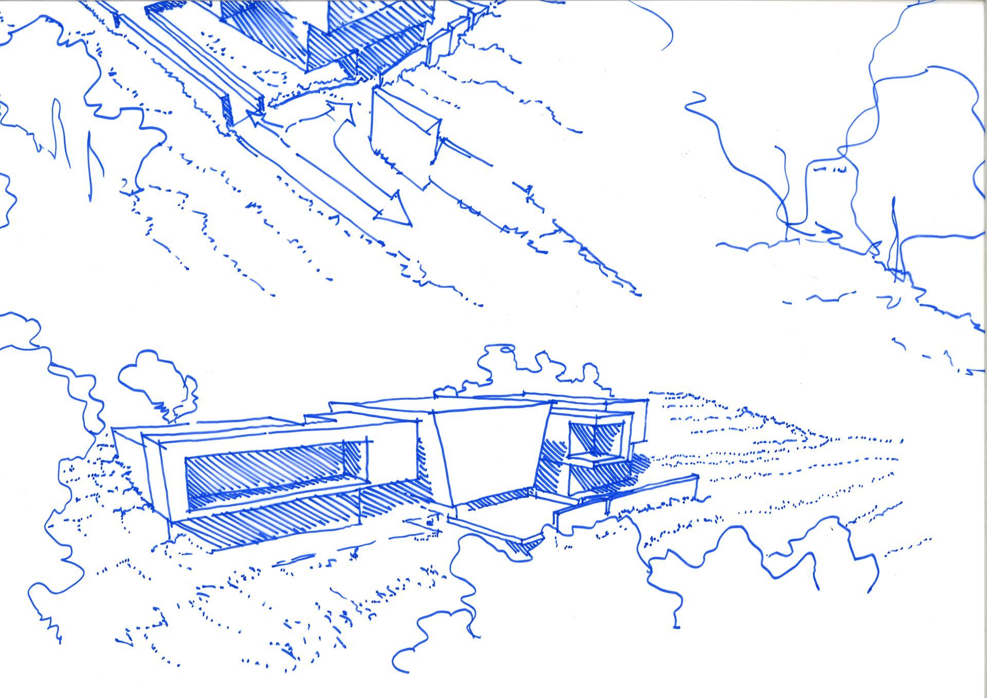 Croquis d'architecte face arrière